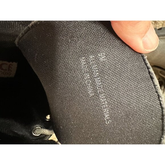 Dolce By Mojo Moxy Gray Lace-Up Ankle Boots Chunky Heel plaid Cuff Womens 9 - Picture 8 of 12